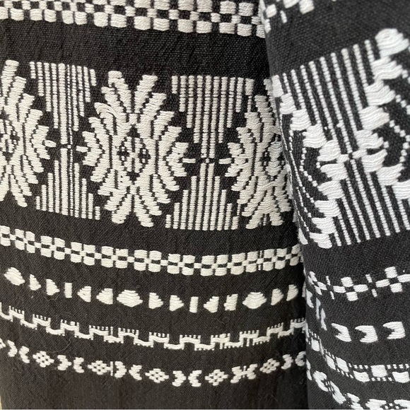 VINTAGE WOVEN COTTON EMBROIDERED MAXI MIDI WRAP SKIRT - Picture 11 of 11